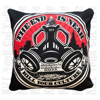 The End Is Near Gas Mask Pillow – Kill Your Culture™